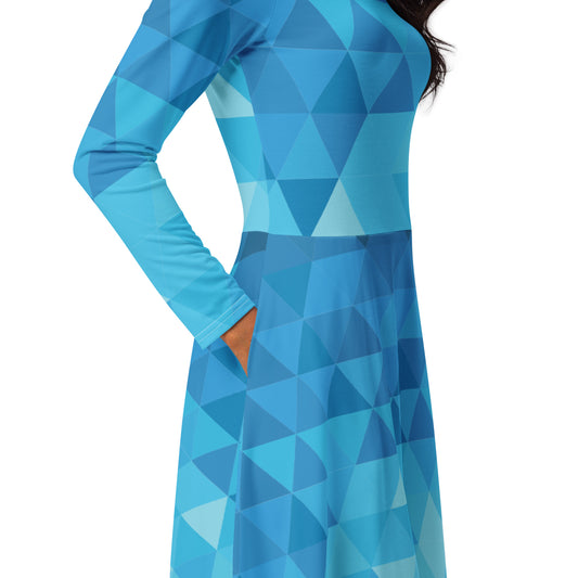 premium Long sleeve midi dress