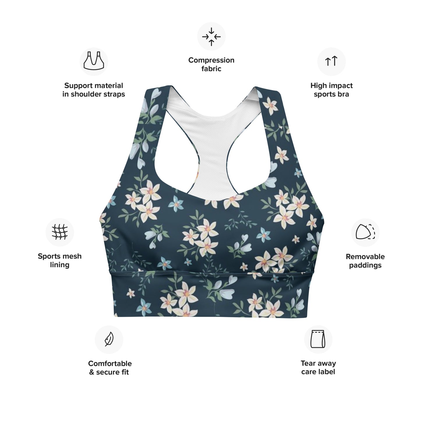 Longline sports bra