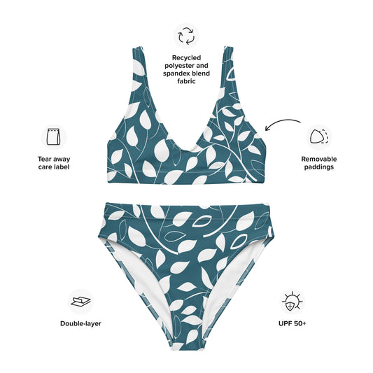 Recycled high-waisted bikini