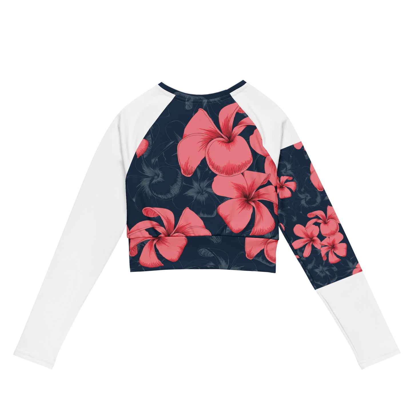 Recycled long-sleeve crop top