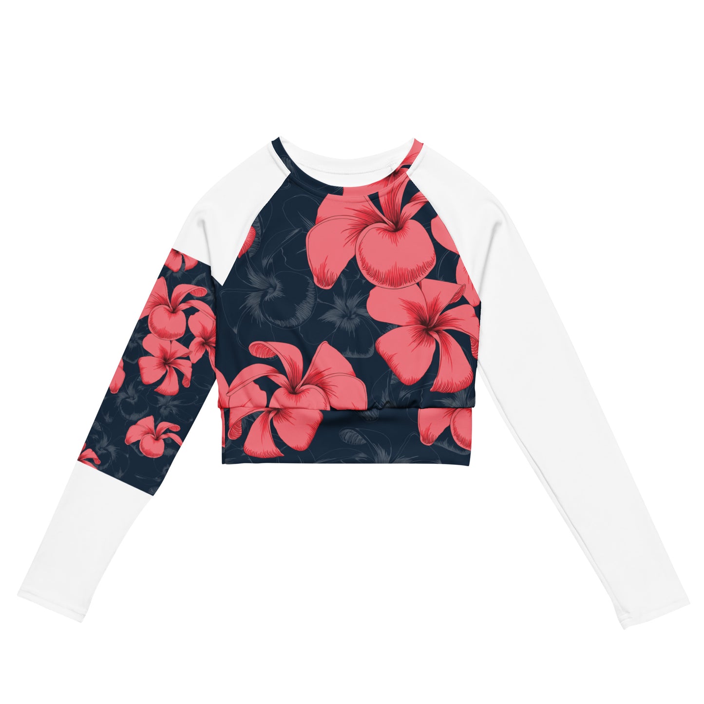 Recycled long-sleeve crop top