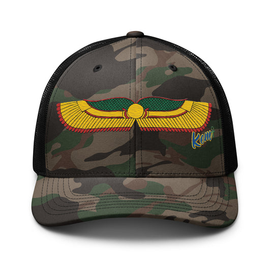 Camouflage trucker hat