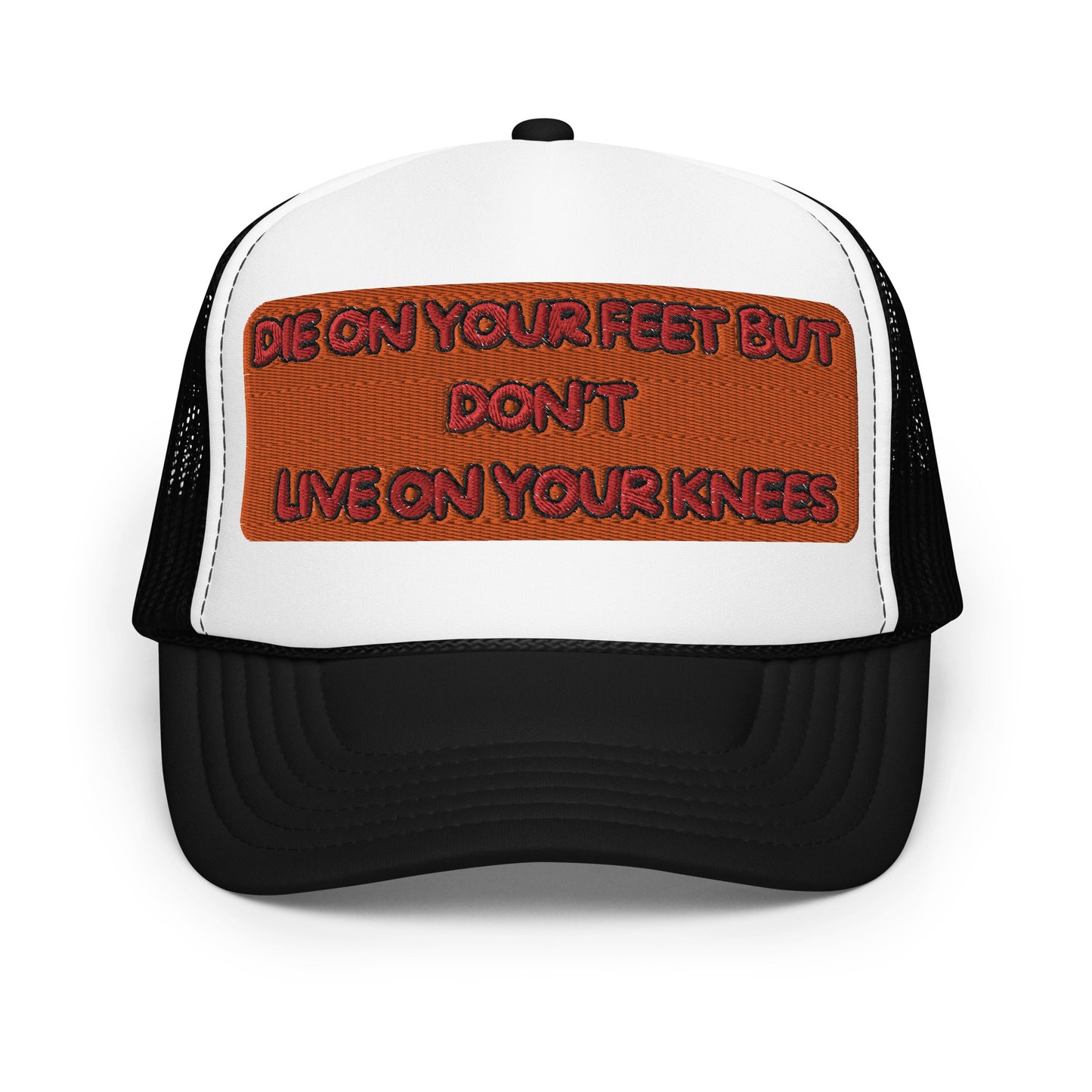 " NEVER GIVE UP" Foam trucker hat