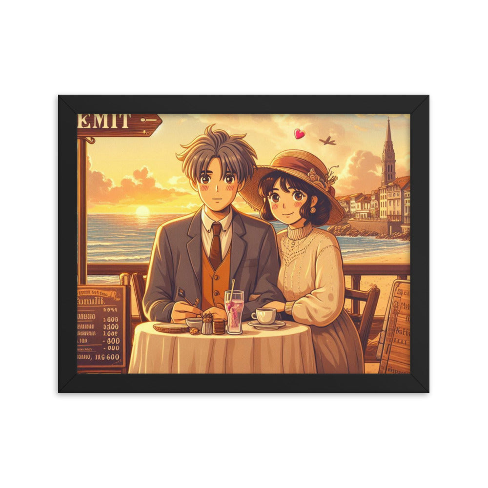 CAFE TIME Framed photo paper poster