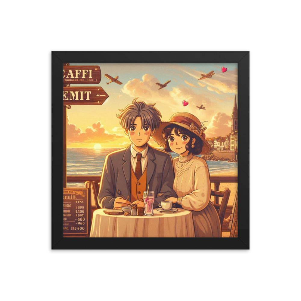 CAFE TIME Framed photo paper poster