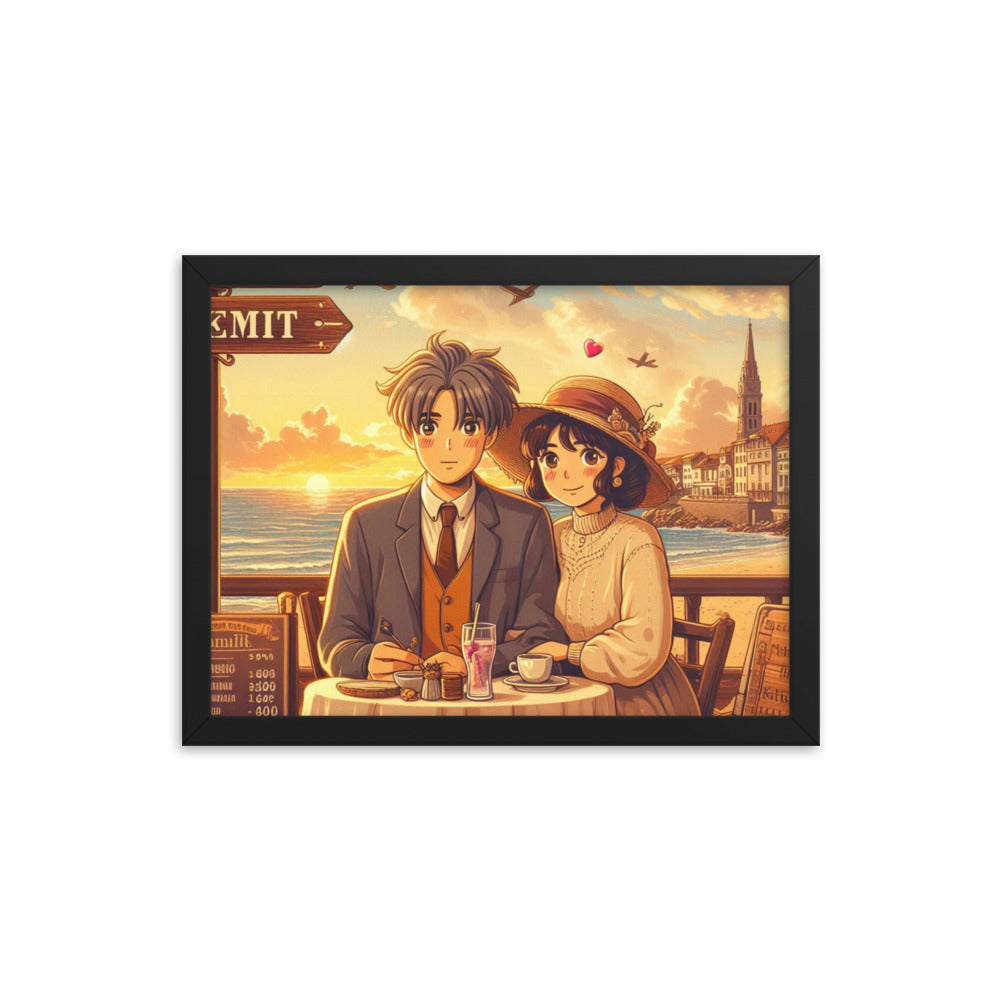 CAFE TIME Framed photo paper poster