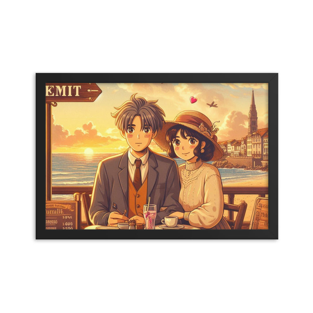 CAFE TIME Framed photo paper poster