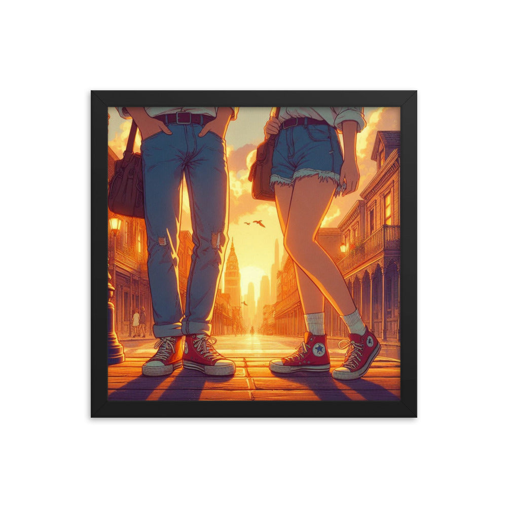 Framed photo paper poster