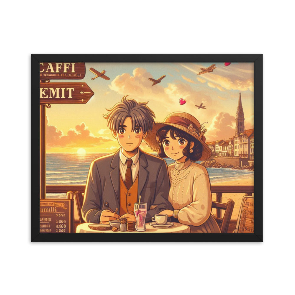 CAFE TIME Framed photo paper poster