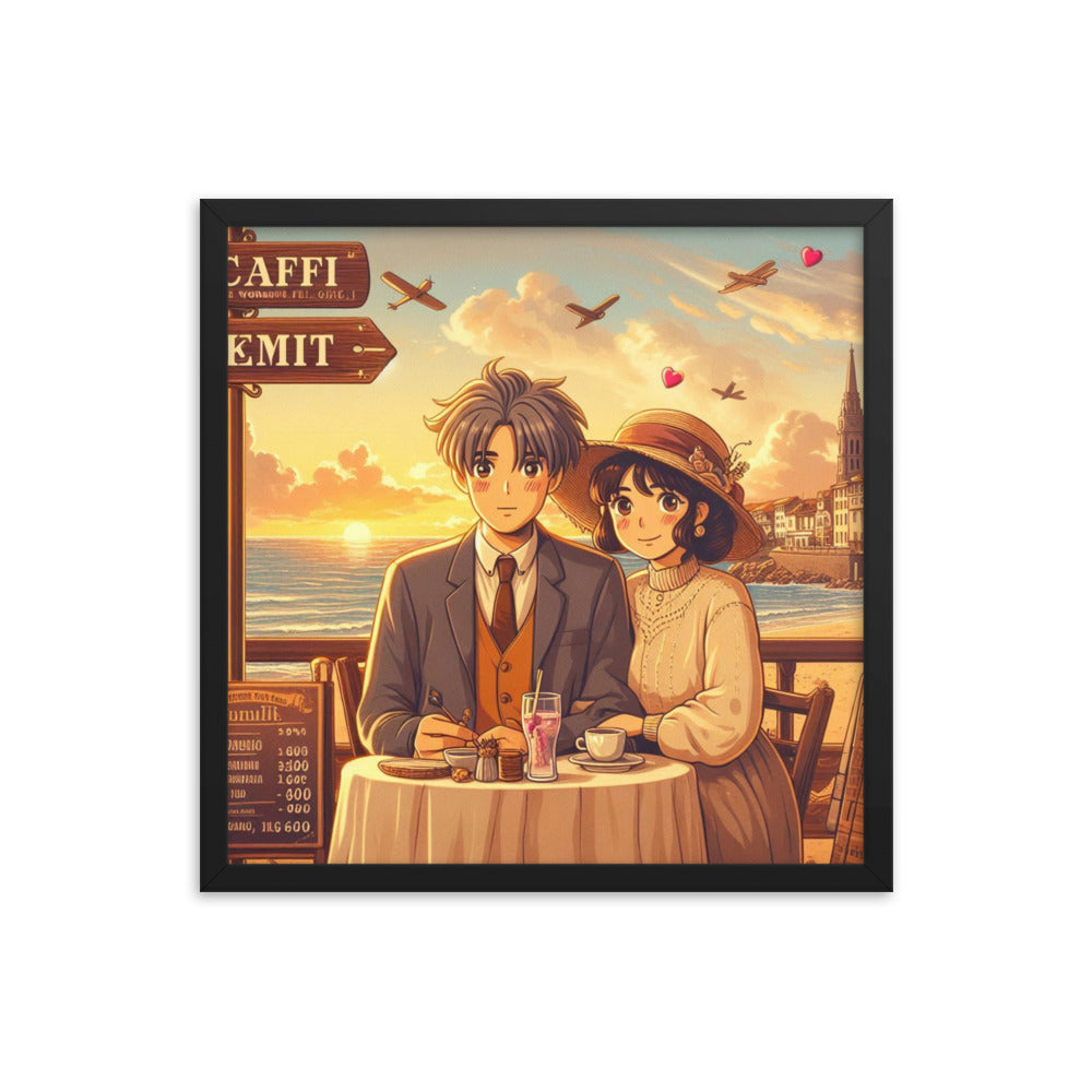 CAFE TIME Framed photo paper poster