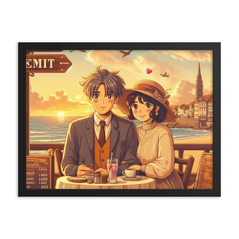 CAFE TIME Framed photo paper poster