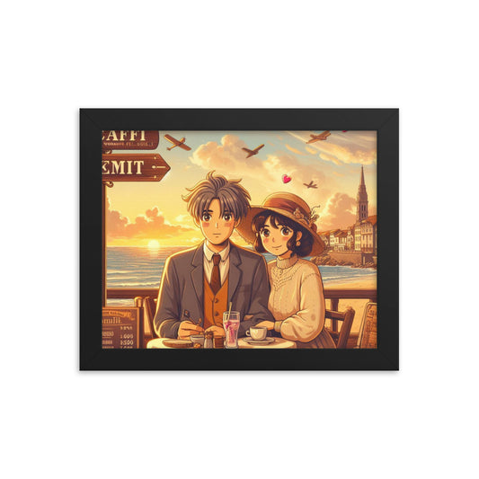 CAFE TIME Framed photo paper poster