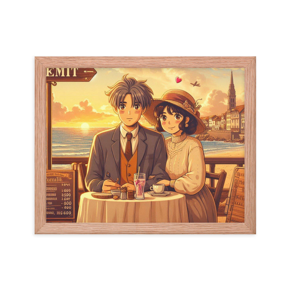 CAFE TIME Framed photo paper poster