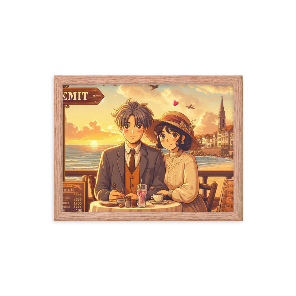 CAFE TIME Framed photo paper poster