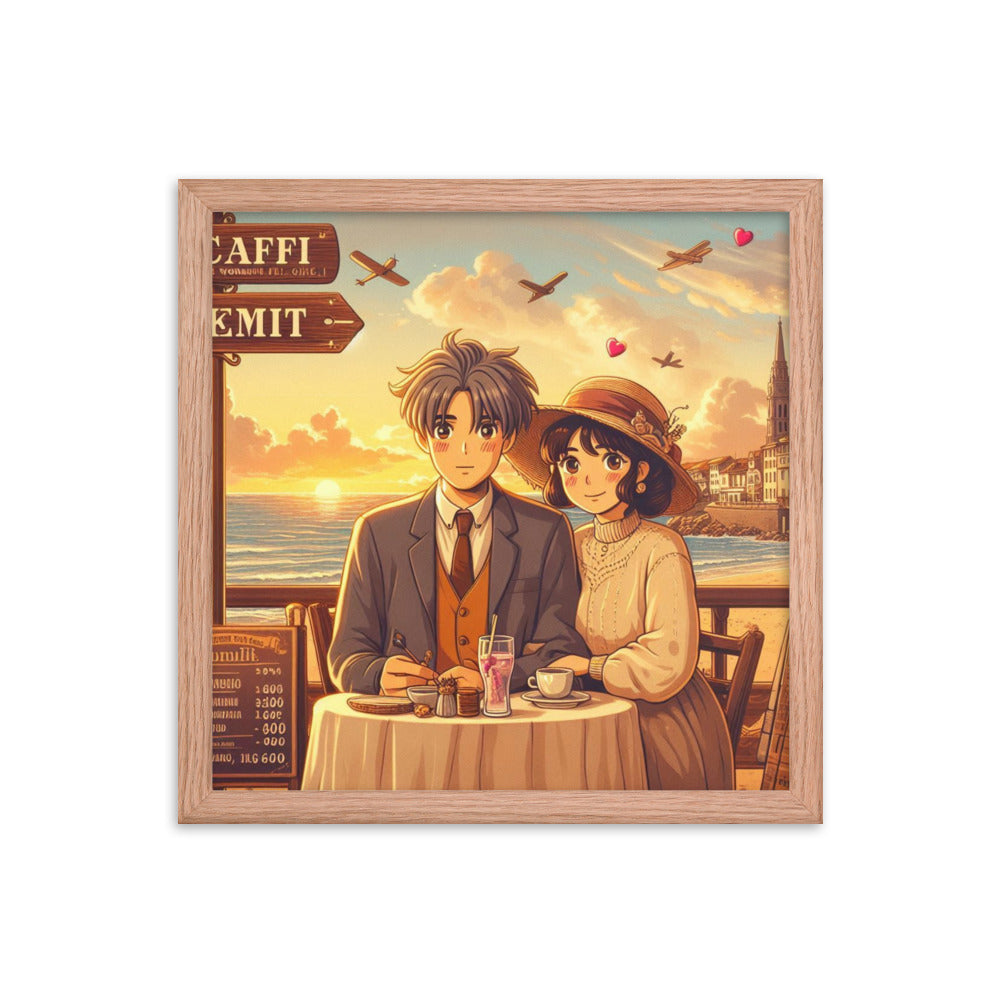 CAFE TIME Framed photo paper poster