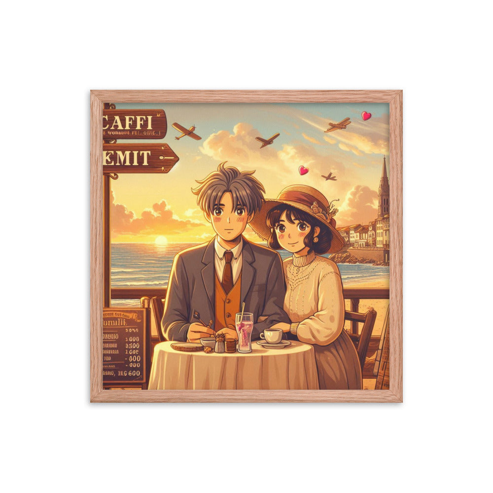 CAFE TIME Framed photo paper poster