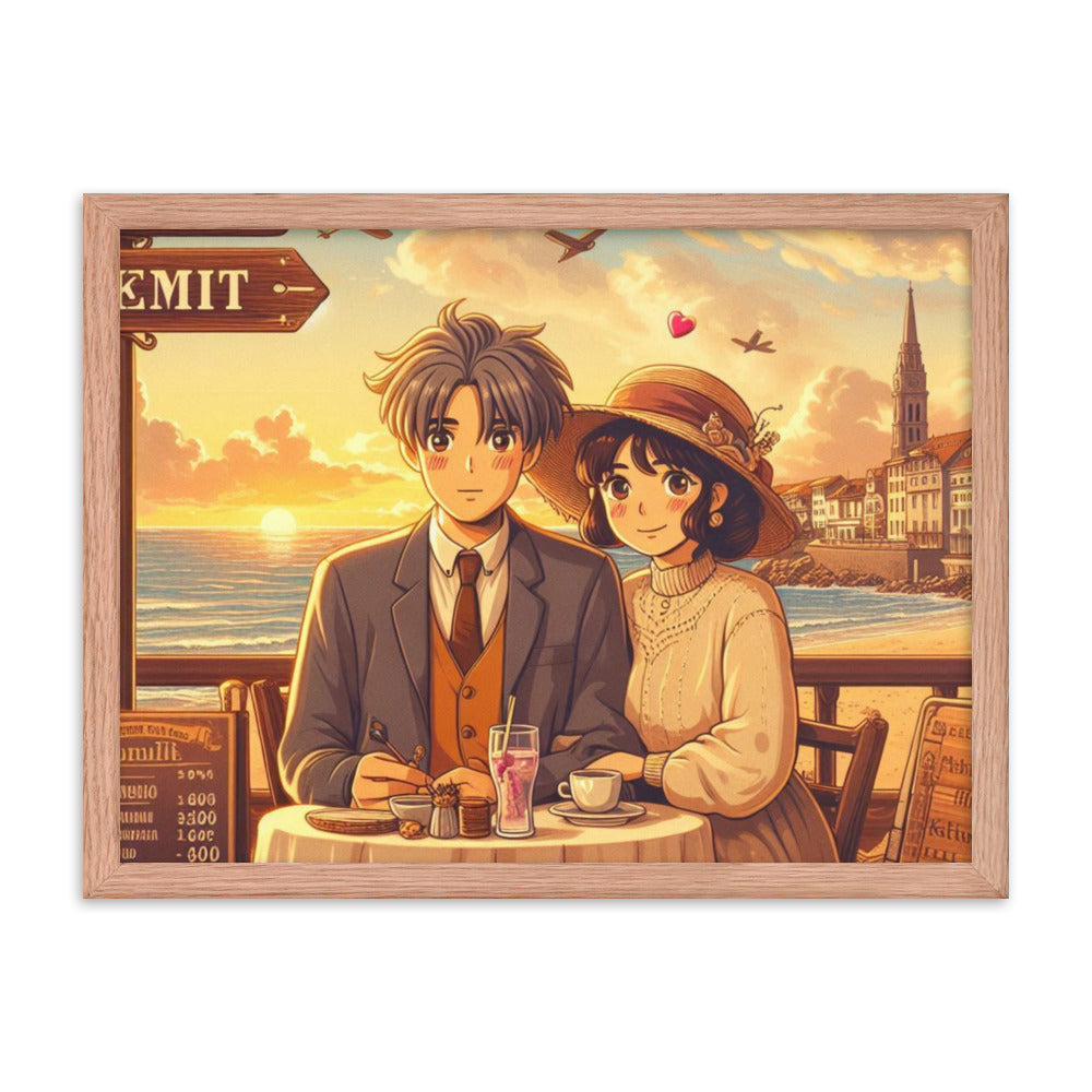 CAFE TIME Framed photo paper poster