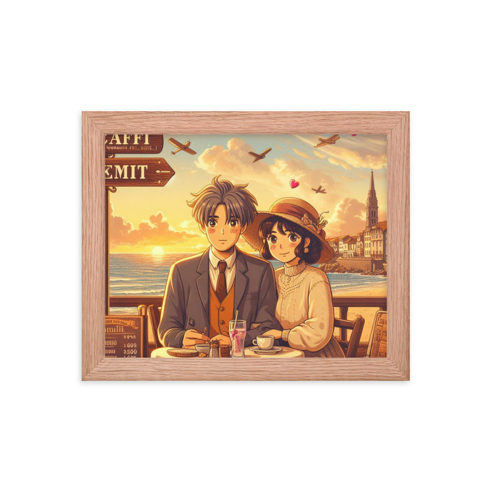 CAFE TIME Framed photo paper poster