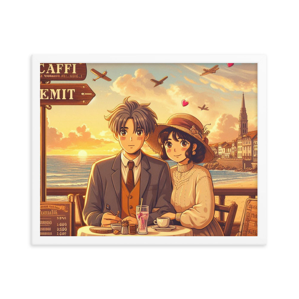 CAFE TIME Framed photo paper poster