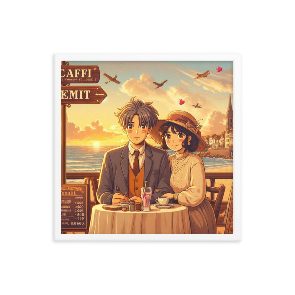 CAFE TIME Framed photo paper poster