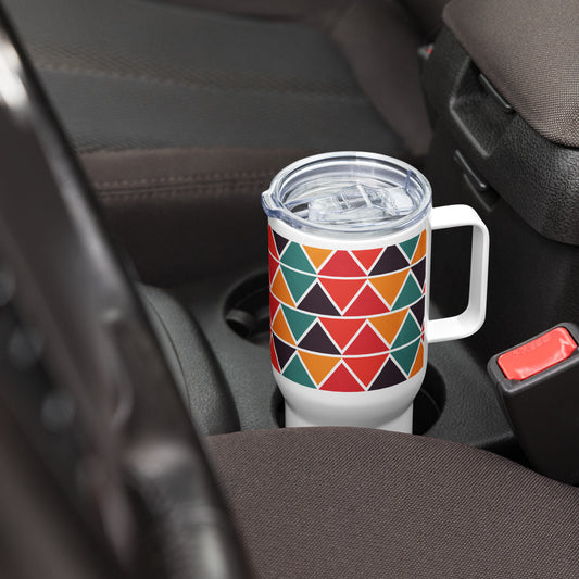 Travel mug with a handle