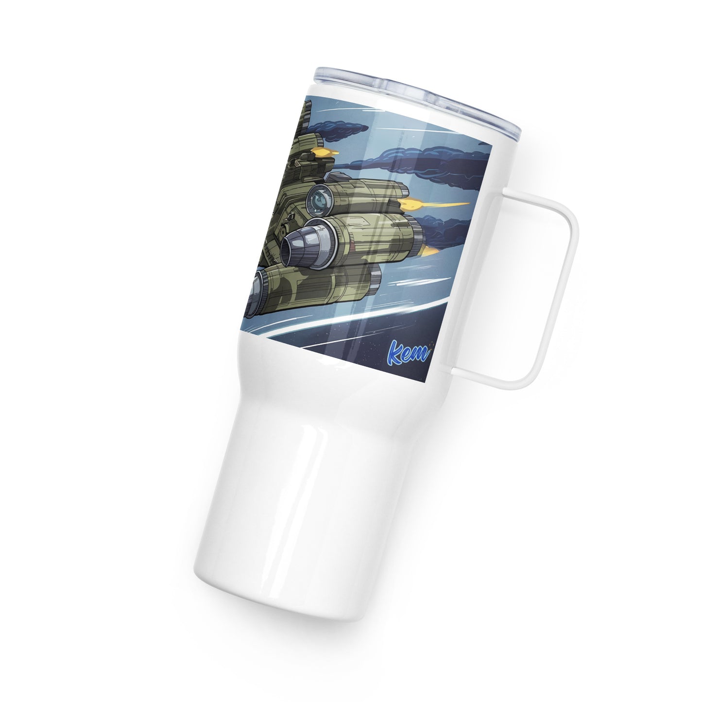 GIVE ME SPACE Travel mug with a handle