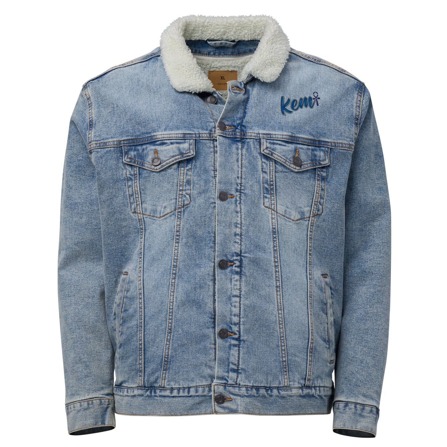 Unisex denim sherpa jacket