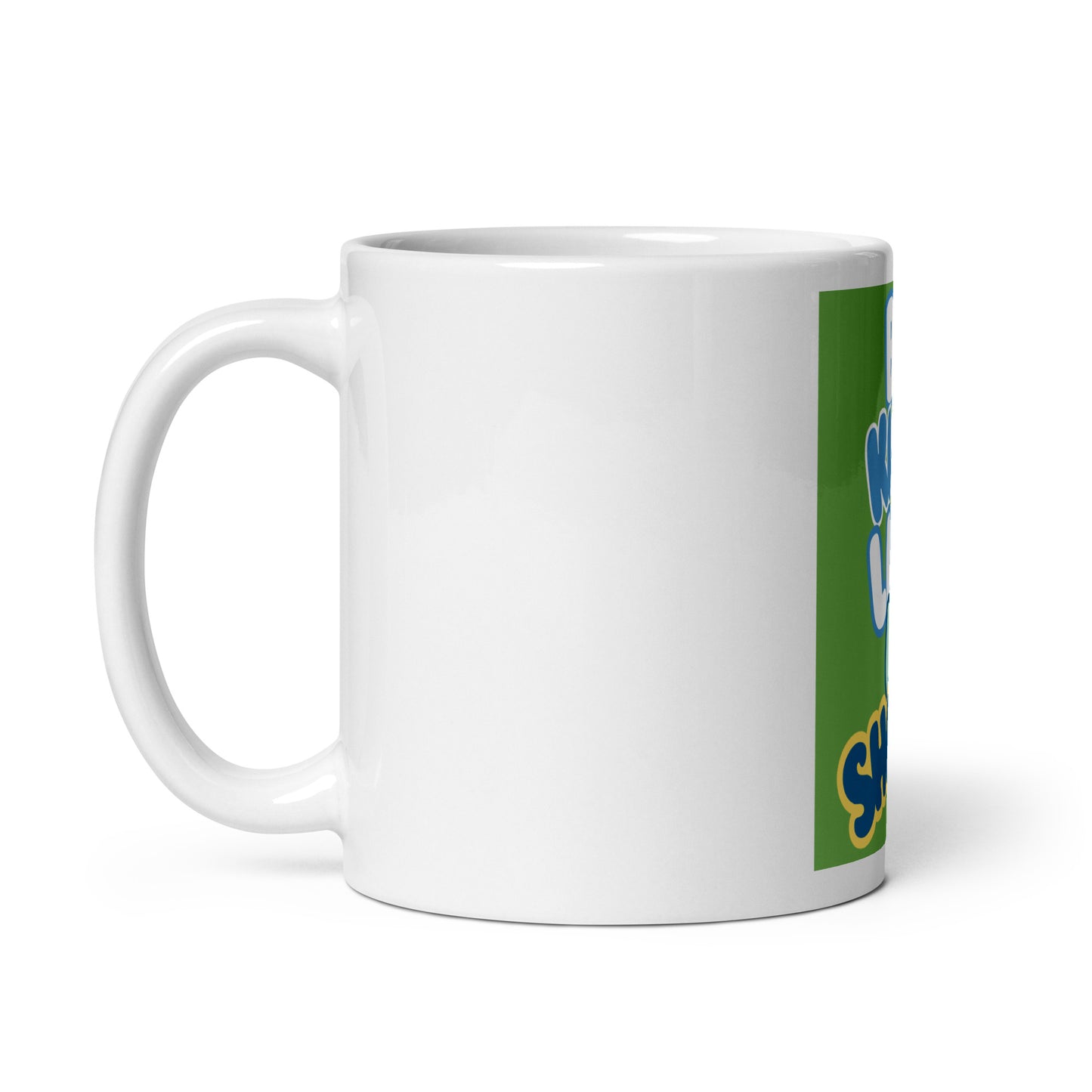 Weiß glänzende Tasse