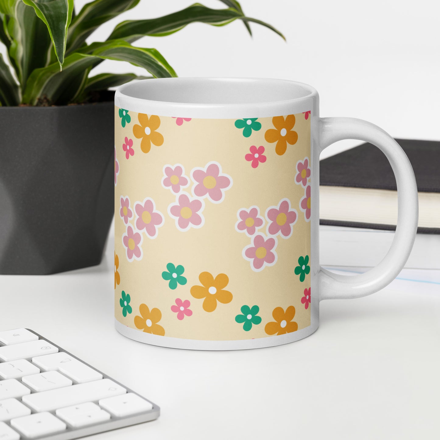 White glossy mug